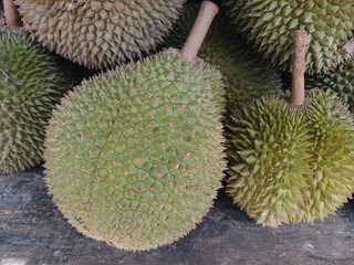 Durian fruit in Indonesia Traditional Market