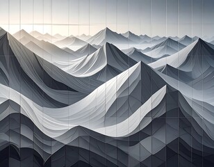 Abstract mountain landscape