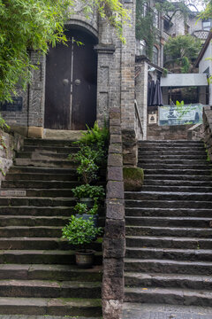 View of Xiahaoli Old Street in Chongqing, China.
