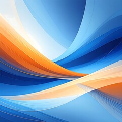 Abstract swirl of blue and orange hues