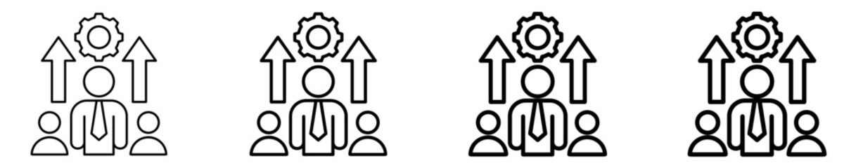 Leadership Development Icon Set Different Style Collection
