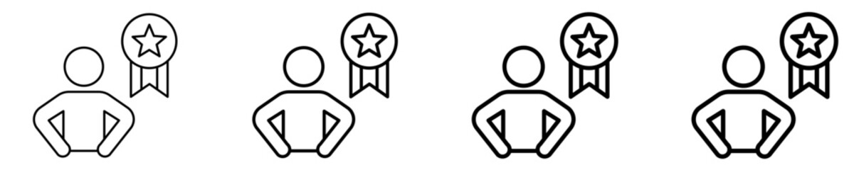 Achievement Badge Icon Set Different Style Collection
