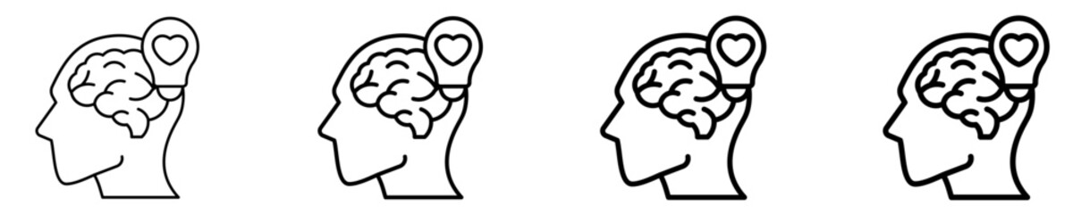 Emotional Intelligence Icon Set Different Style Collection
