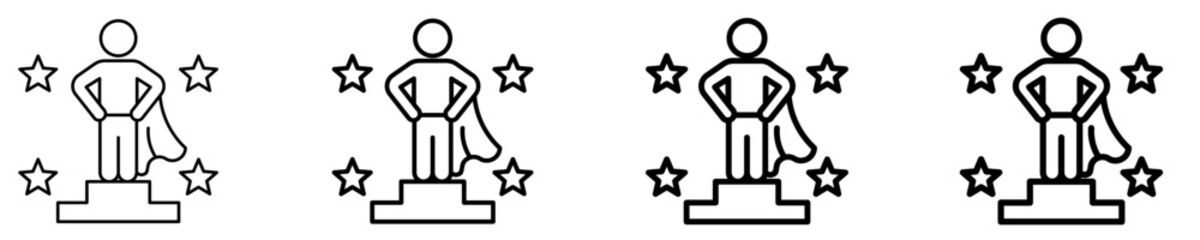 Role Model Icon Set Different Style Collection
