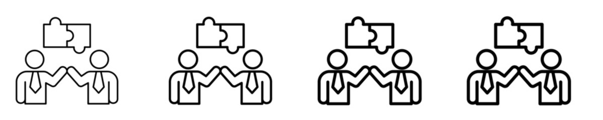 Collaboration Icon Set Different Style Collection
