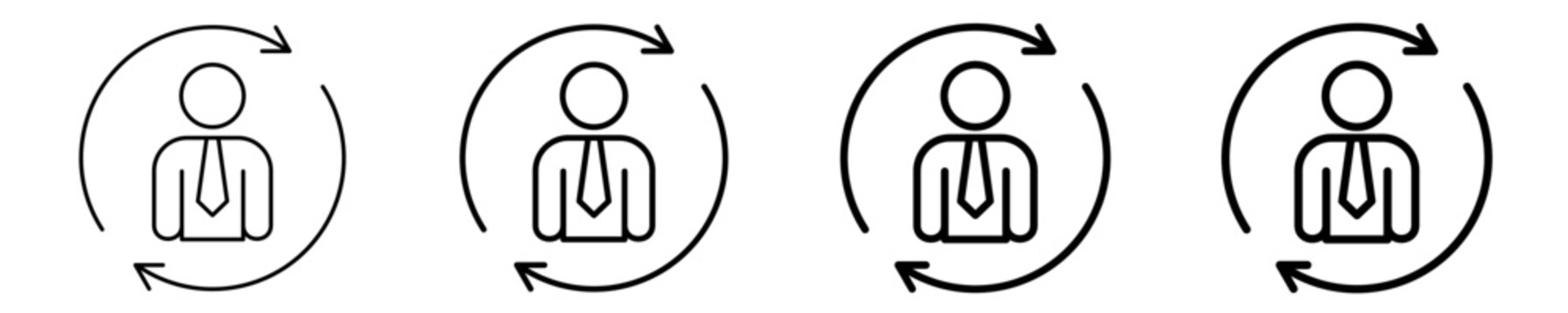 Change Agent Icon Set Different Style Collection
