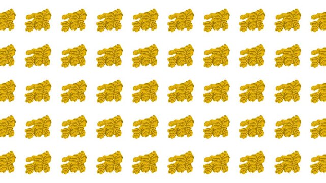 Repeating pattern of many golden treasure chests, perfect for backgrounds, childrens designs, gaming graphics, and piratethemed projects.