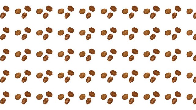 Repeating pattern of small groups of coffee beans. Suitable for branding, packaging, backgrounds, and coffeerelated projects. Perfect texture for design.