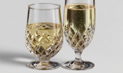 Intricately designed glassware combining crystal clarity with elegant metallic opal-inspired artistry
