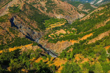 Scenic summer landscape of the Dinaric Alps in Albania, Europe