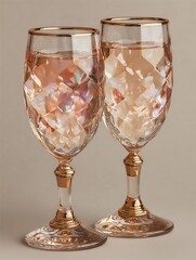 Modern yet classic golden glasses that merge artistry, opalescent texture, and timeless sophistication