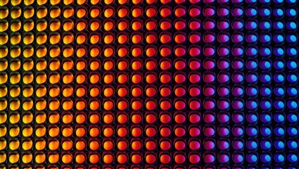 Colorful LED Pixel Grid Background