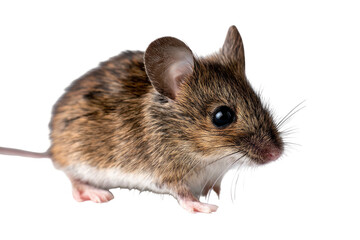 Tiny brown mouse with big ears and a cute face