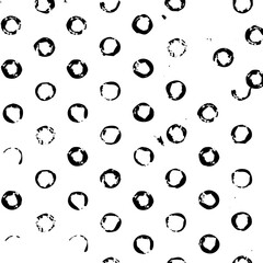 Artistic pattern combining flowing lines, expressive brush marks, and geometric impressions.