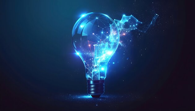 Digital Idea Innovation Light Bulb Technology - Powered by Adobe
