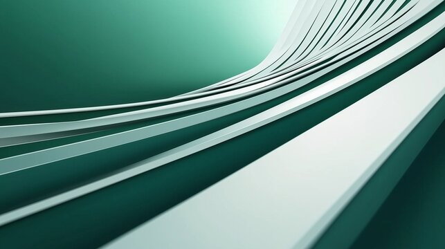 Abstract emerald green corporate background with futuristic lines, 8k high quality business concept
