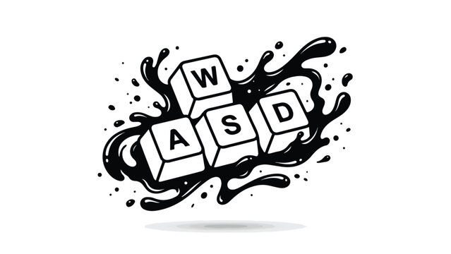 WASD Gaming Keys Splash Art.