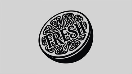 Fresh Citrus Fruit Slice Logo Design.