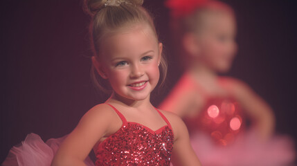 Abstract Dance Performance on Vibrant Stage Lights
