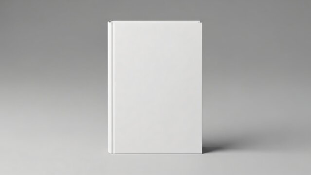 Blank White Book Cover Mockup for Novel Design, Realistic Paperback Template PSD Free Download