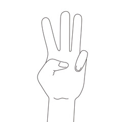 シンプルなハンドイラスト素材