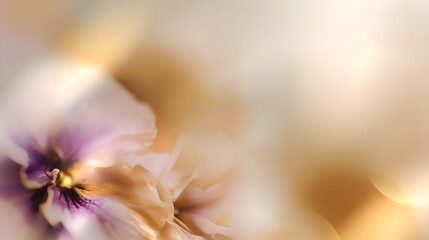 Fototapeta premium Violet flowers in soft color and blur style for background usage. Selective focus. Abstract blurred flower background. 