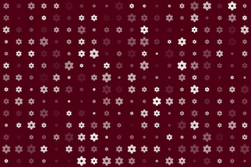 Abstract seamless pattern of white and grey gears and cogwheels on a dark red background, symbolizing technology, industry, and mechanical processes.