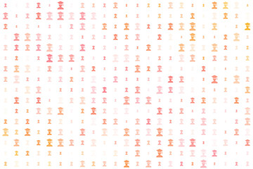 Digital pattern of diverse student and graduate icons in warm tones on a transparent background, symbolizing education, learning, and academic community.