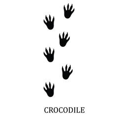 Fototapeta premium Crocodile Footprint Vector Illustration,Crocodile Track Mark Vector Illustration