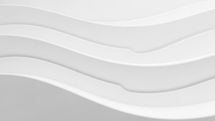 Layered White Backdrop with Gentle Curved Forms for Modern Design