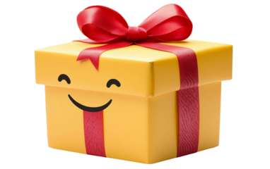 Cheerful red present illustration symbolizing giving, special occasions, and thoughtful gestures isolated on transparent background PNG