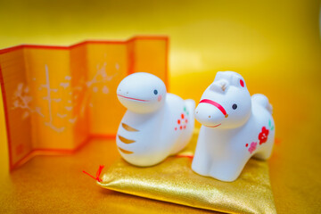 巳と午の干支飾り