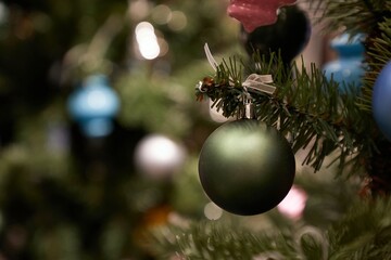 Christmas Tree Decoration Closeup