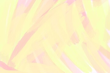 Abstract artwork.  Pastel hues.  Yellow and pink tones.  Brushstrokes texture.  Soft background.  Gentle color palette.  Artistic impression.  Delicate feel.  Light and airy.  Creative design