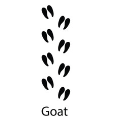 Goat Paw Print Line Icon &ndash; Trendy Hoof Track Vector for Web and App UI,Goat Paw Print Trendy Hoof Track Icon