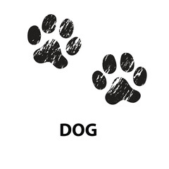 Dog Paw Print Simple Silhouette Vector Illustration,Dog Paw Print Silhouette UI Icon