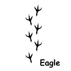 Eagle Footprint Black Line Icon for UI Design,Eagle Paw Print Modern Line Art Icon