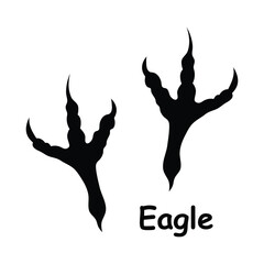 Eagle Paw Print Trendy Bird Track Icon,Eagle Paw Print Minimal Outline Icon Vector