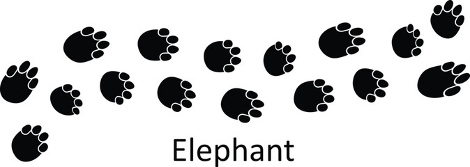 Elephant Paw Print Line Icon &ndash; Trendy Wildlife Vector for Web and App,Elephant Paw Print Clean Minimal Vector Symbol
