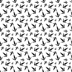 Emu Paw Print Background &ndash; Trendy Bird Track Vector Pattern,Emu Paw Print Minimal Pattern Background Vector