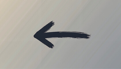 Decorative black brush stroke arrow on abstract background
