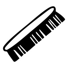 Pet grooming brush outline. Hand drawn vector isolated illustration. 
