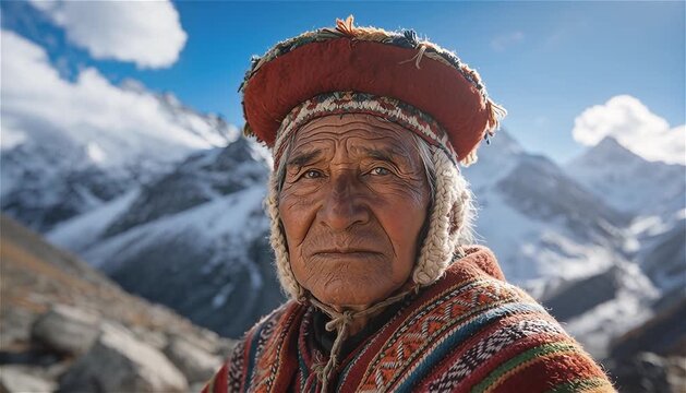  Anciano chamán andino