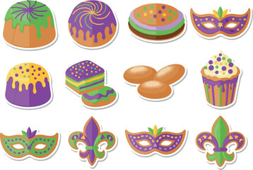 Mardi Gras Feast A Colorful Collection of Treats and Masks © Chico Store