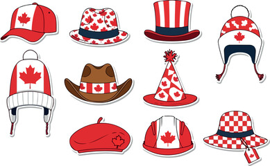 Canada Day Hats Festive Collection of Canadian-Themed Headwear
