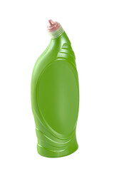green plastic bottle isolated