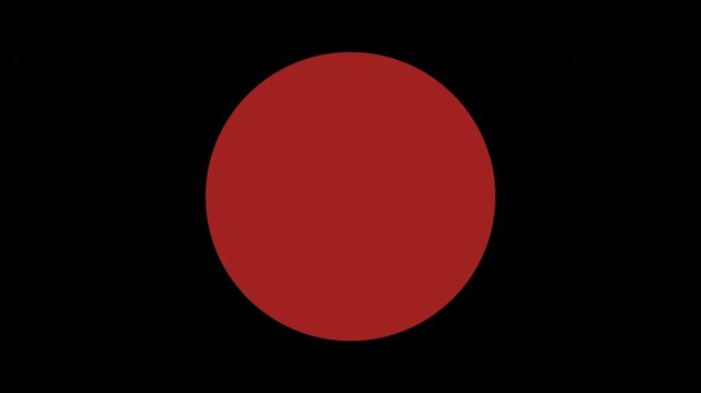 Seamless loop animation of a red recording dot pulsing. Glowing rec button indicator on transparent background for camera viewfinder overlay.