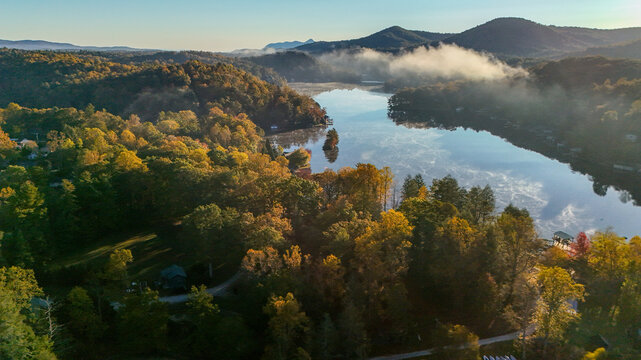 Aerial view of fall colors in mountains
- Powered by Adobe