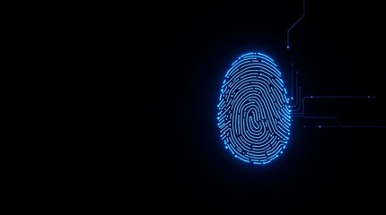 Digital Fingerprint Security System Biometric Identification Technology