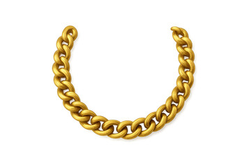 Obraz premium Gold chain necklace element on transparent background